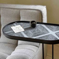 table d'appoint pour plateau oblong taille m ethnicraft