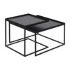 set de tables basses pour plateaux carrés S/L Ethnicraft
