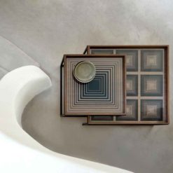 set de tables basses pour plateaux carrés S/L Ethnicraft