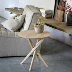 table d'appoint ronde mikado en chêne Ethnicraft