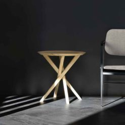 table d'appoint ronde mikado en chêne Ethnicraft