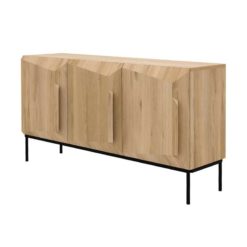 buffet stairs en chêne 3 portes vernis ethnicraft