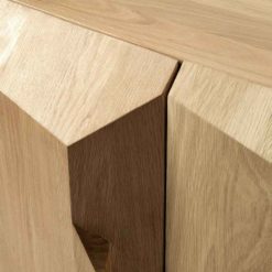 buffet stairs en chêne 3 portes vernis ethnicraft