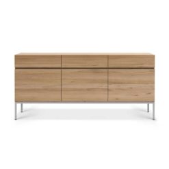 buffet ligna en chene 3 portes 3 tiroirs ethnicraft