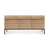 buffet ligna en chene 3 portes 3 tiroirs pieds en métal noir ethnicraft