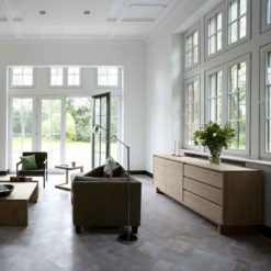 buffet wave 2 portes 3 tiroirs en chene ethnicraft