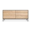 buffet blackbird en chene vernis 2 portes 3 tiroirs ethnicraft