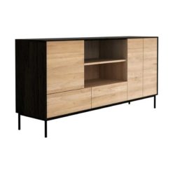 buffet blackbird en chene vernis 3 portes 2 tiroirs ethnicraft