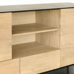 buffet blackbird en chene vernis 3 portes 2 tiroirs ethnicraft