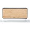 buffet blackbird en chene vernis 3 portes ethnicraft