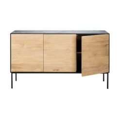 buffet blackbird en chene vernis 3 portes ethnicraft