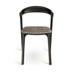 chaise bok en chene noir vernis gris ethnicraft