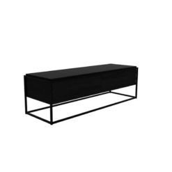 meuble tv monolit en chene noir ethnicraft