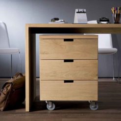 caisson billy en chene 3 tiroirs ethnicraft