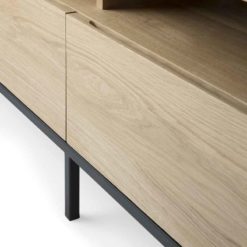 meuble tv ligna 3 tiroirs en chene ethnicraft