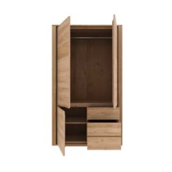 penderie shadow en chene 3 portes 2 tiroirs ethnicraft