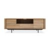 meuble tv shadow en chene 1 porte métal noir ethnicraft