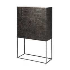 armoire tabwa en teck noir vernis ethnicraft