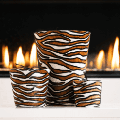 Bougie Hairy Zebra tricolore - Victoria galerie alréenne auray 56