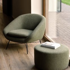 Chaise barrow pine green fabric Ethnicraft galerie alréenne auray 56