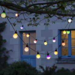 guirlande guinguette boules bicolores la case du cousin paul galerie alréenne auray 56