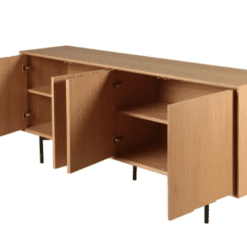 Buffet 4 portes, avec 3 lamelles sur chaque portes, rectangle en chêne, zago, galerie alréenne auray 56