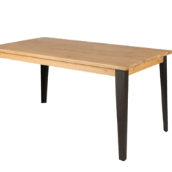 Table rectangulaire en chêne, pied en métal, zago, galerie alréenne auray 56