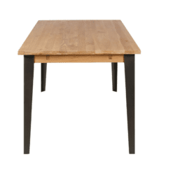 Table rectangulaire en chêne, pied en métal, zago, galerie alréenne auray 56