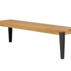 Banc en chêne, pied en métal, zago, galerie alréenne auray 56