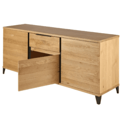 Buffet en chêne, pied en métal, zago, galerie alréenne auray 56