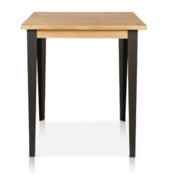 Table de Bar carré en chêne, pied en métal, zago, galerie alréenne auray 56