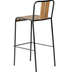 Chaise de Bar en chêne, pied en métal, zago, galerie alréenne auray 56