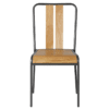 Chaise en chêne, pied en métal, zago, galerie alréenne auray 56
