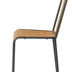 Chaise en chêne, pied en métal, zago, galerie alréenne auray 56