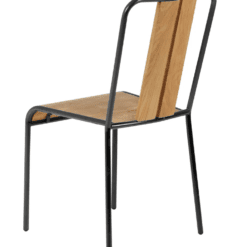 Chaise en chêne, pied en métal, zago, galerie alréenne auray 56