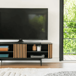 Meuble TV Linéa avec placage en chêne zago galerie alréenne auray 56