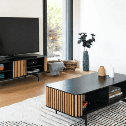 Meuble TV Linéa avec placage en chêne zago galerie alréenne auray 56