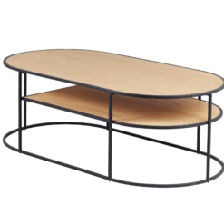 table basse Grayson en métal et chêne zago galerie alréenne auray 56