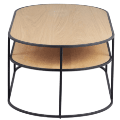 table basse Grayson en métal et chêne zago galerie alréenne auray 56