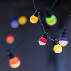 guirlande guinguette boules bicolores la case du cousin paul galerie alréenne auray 56