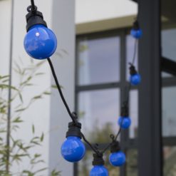 guirlande guinguette boules unis bleu foncé la case du cousin paul galerie alréenne auray 56