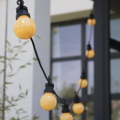 guirlande guinguette boules unis orange clair la case du cousin paul galerie alréenne auray 56