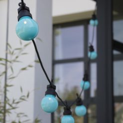 guirlande guinguette boules unis bleu clair la case du cousin paul galerie alréenne auray 56