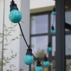 guirlande guinguette boules unis turquoise la case du cousin paul galerie alréenne auray 56