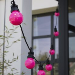 guirlande guinguette boules unis rose fuchsia la case du cousin paul galerie alréenne auray 56
