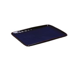 Assiette rectangle bleu cobalt thun milano galerie alréenne auray 56