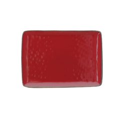 Assiette rectangle rouge thun milano galerie alréenne auray 56