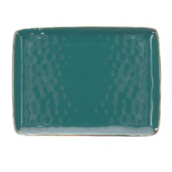 Grande Assiette rectangle turquoise thun milano galerie alréenne auray 56