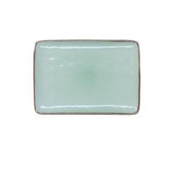 Assiette rectangle vert thun milano galerie alréenne auray 56