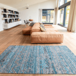 Tapis Kilim, Zemmuri Blue De Poortere galerie alréenne auray 56